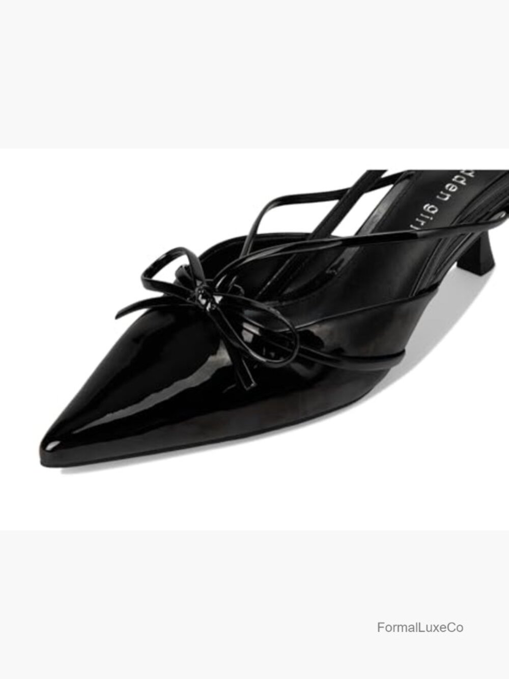 Kitten Heel Slingback Pumps - Formal Evening Party Shoes - Picture 6 of 7